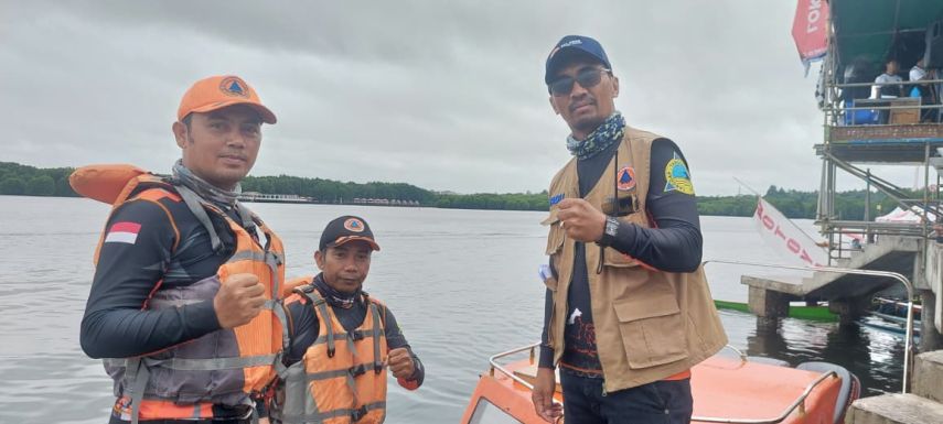 BPBD Bontang Siagakan Personel Amankan Open Race Ketinting di Selambai