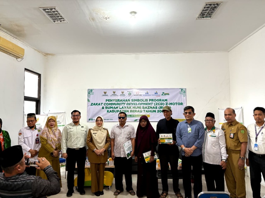 BAZNAS Berau dan BAZNAS Kaltim Salurkan Motor Gerobak dan Rumah Layak Huni, PT Berau Coal Turut Dukung Program Pemberdayaan