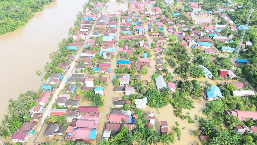 Hujan Tinggi Rendam Permukiman di Kukar, BPBD Tegaskan Belum Ada Kebutuhan Pengungsian