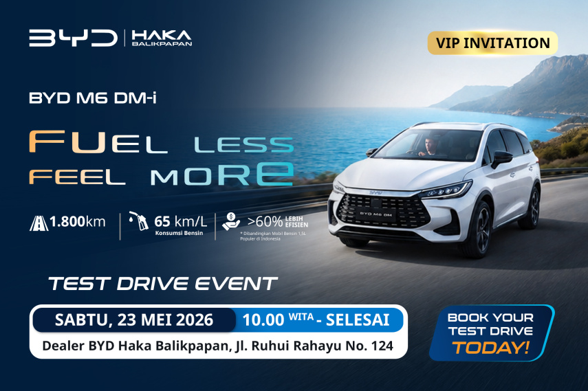 BYD HAKA Balikpapan Gelar Test Drive BYD M6 DM-i, MPV Hybrid yang Cocok untuk Mobilitas Jarak Jauh di Kaltim