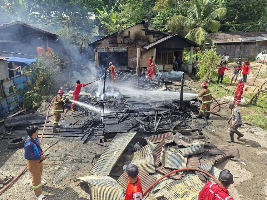 Warung di KM 38 Samboja Ludes Terbakar, Pemilik Alami Luka Bakar di Kepala dan Tangan