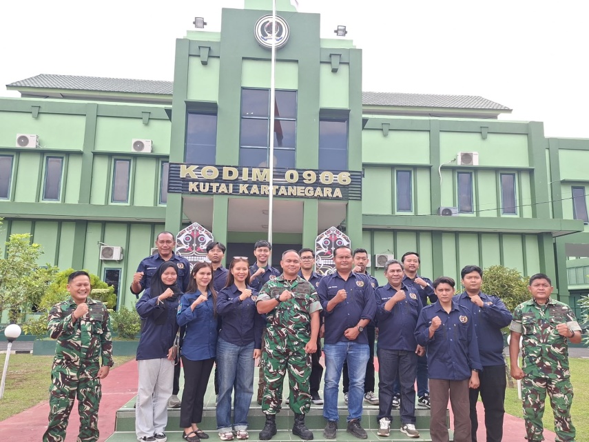 Sambangi Kodim 0906/Kukar, PWI dan Kodim Perkuat Kolaborasi