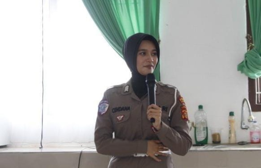 SMPN 9 Bontang Gandeng Satlantas Edukasi Keselamatan Berkendara saat MPLS